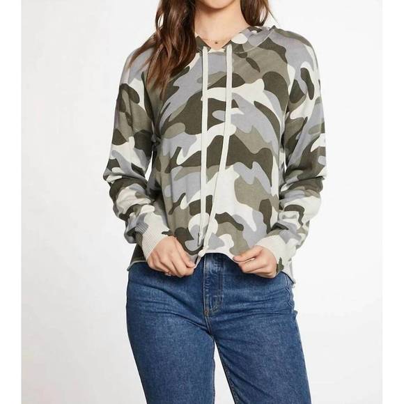 NEW CHASER camo long sleeve hoodie in camo - Picture 1 of 3